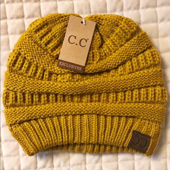 CC Boutique Accessories - RESTOCKED!✨ Mustard CC Beanie